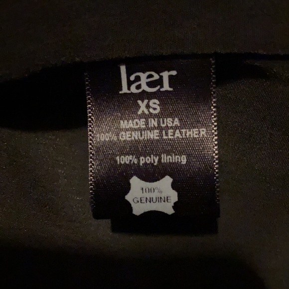 Shearling leather fur coat jacket white / cream and black - Picture 9 of 16